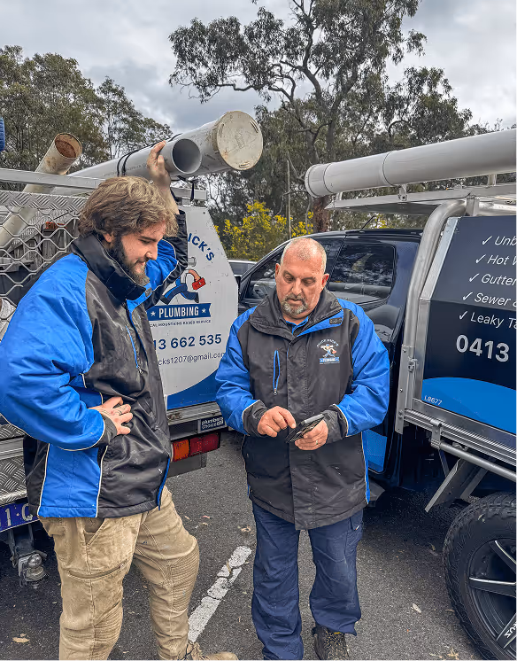 Quick Mick’s Plumbing team providing reliable local plumbing service in the Blue Mountains
